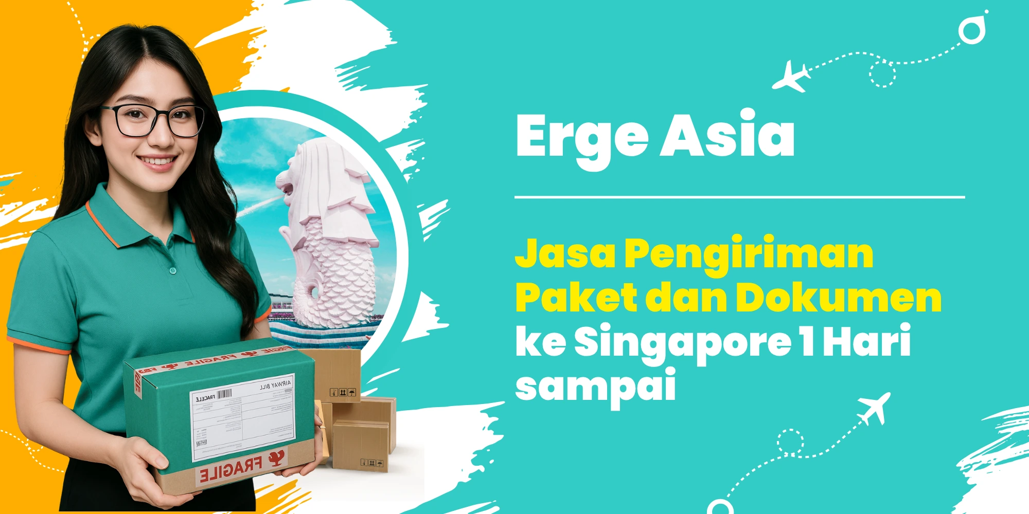 Jasa Pengiriman Paket dan Dokumen ke Singapore 1 Hari sampai