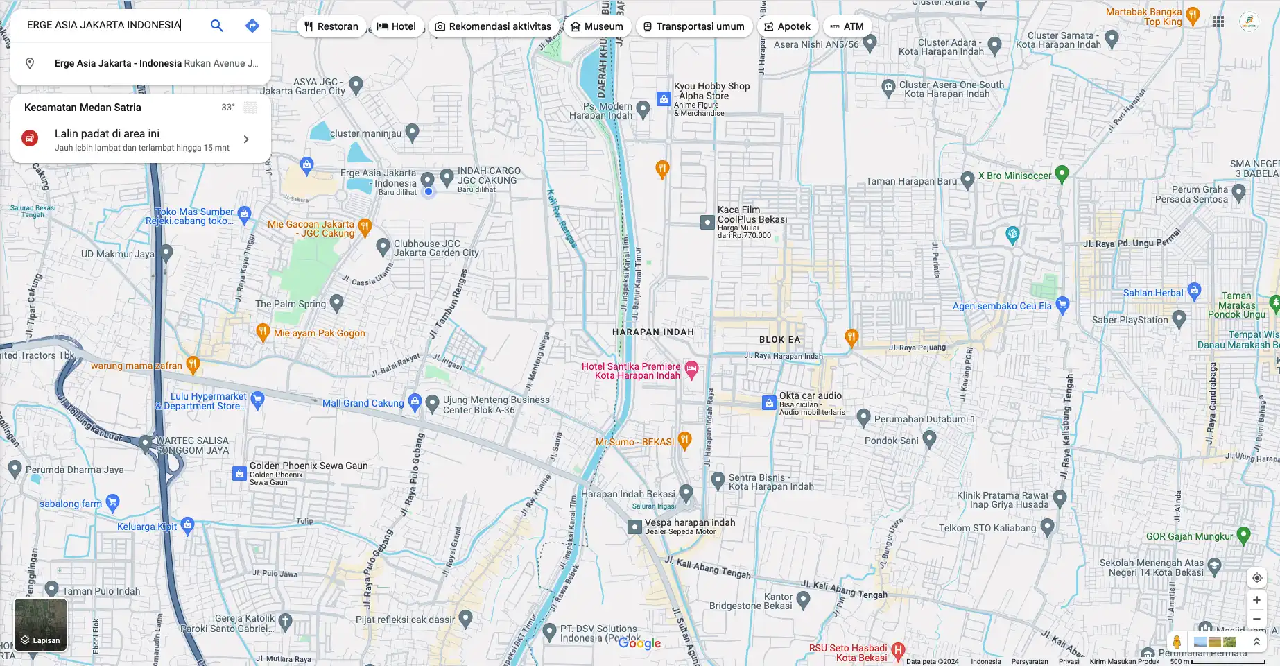 Panduan Google Maps - Cari Lokasi